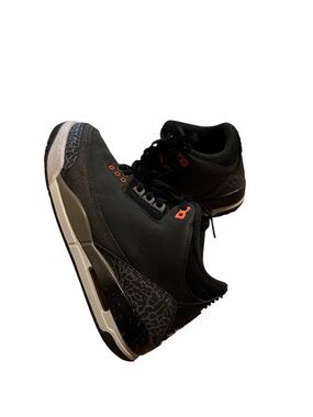 Nike Men's Black Sneakers with Orange Accents
